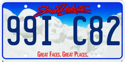 SD license plate 99IC82