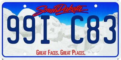 SD license plate 99IC83