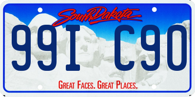 SD license plate 99IC90