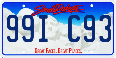 SD license plate 99IC93