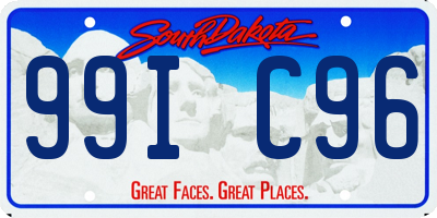 SD license plate 99IC96