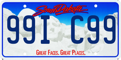 SD license plate 99IC99