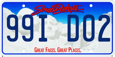 SD license plate 99ID02