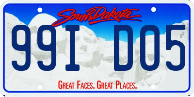 SD license plate 99ID05