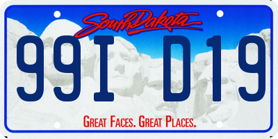 SD license plate 99ID19