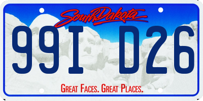 SD license plate 99ID26