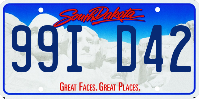 SD license plate 99ID42
