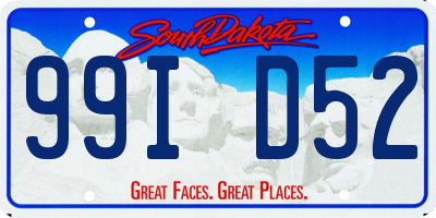 SD license plate 99ID52