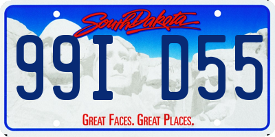 SD license plate 99ID55