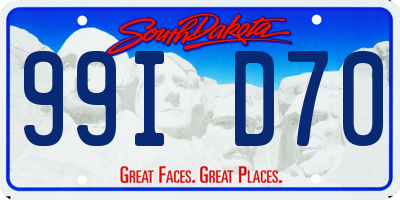 SD license plate 99ID70