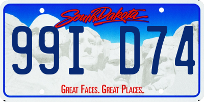 SD license plate 99ID74