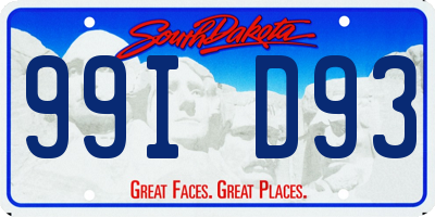 SD license plate 99ID93