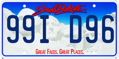 SD license plate 99ID96