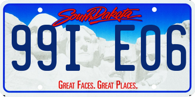 SD license plate 99IE06