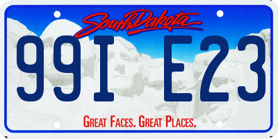 SD license plate 99IE23