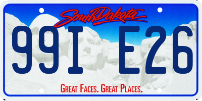 SD license plate 99IE26