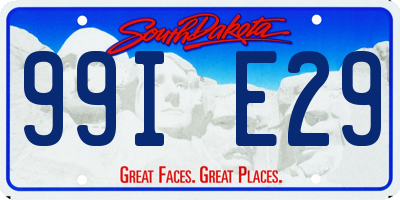SD license plate 99IE29