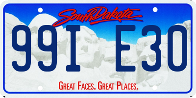 SD license plate 99IE30