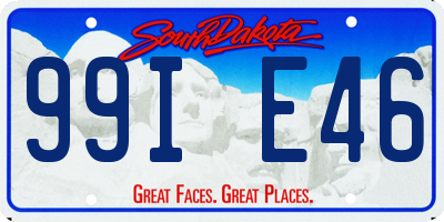 SD license plate 99IE46