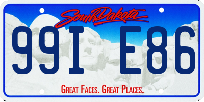 SD license plate 99IE86