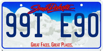 SD license plate 99IE90