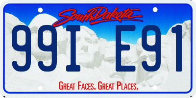 SD license plate 99IE91