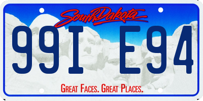 SD license plate 99IE94