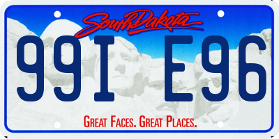 SD license plate 99IE96