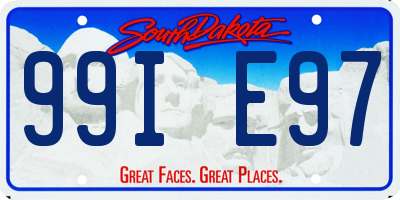 SD license plate 99IE97