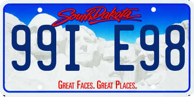 SD license plate 99IE98