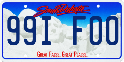 SD license plate 99IF00