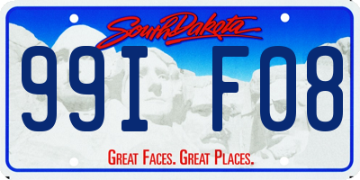 SD license plate 99IF08