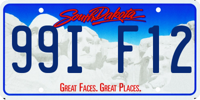 SD license plate 99IF12