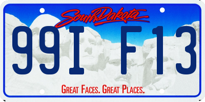 SD license plate 99IF13
