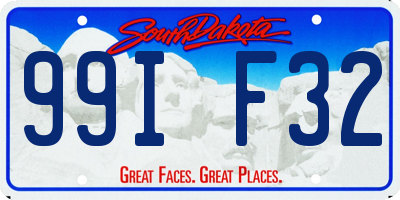 SD license plate 99IF32