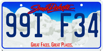 SD license plate 99IF34