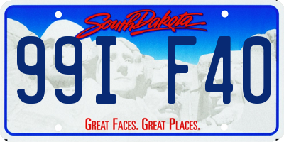 SD license plate 99IF40