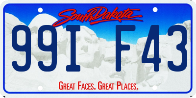 SD license plate 99IF43