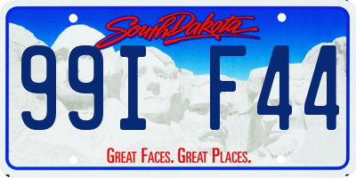 SD license plate 99IF44