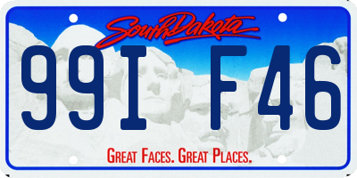 SD license plate 99IF46