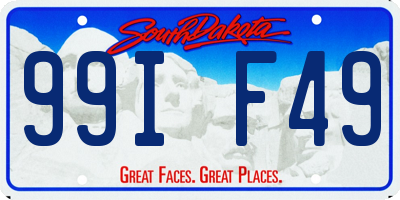 SD license plate 99IF49