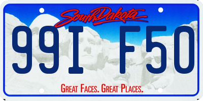 SD license plate 99IF50