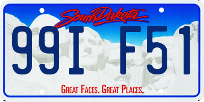 SD license plate 99IF51