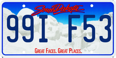 SD license plate 99IF53