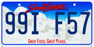 SD license plate 99IF57