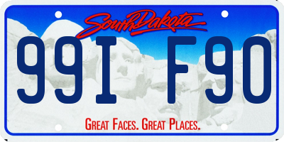 SD license plate 99IF90