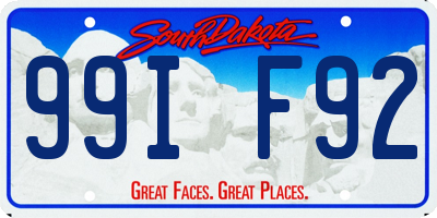 SD license plate 99IF92