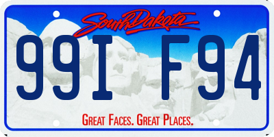 SD license plate 99IF94