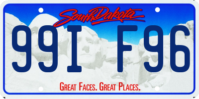 SD license plate 99IF96