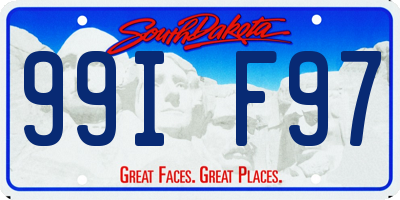 SD license plate 99IF97